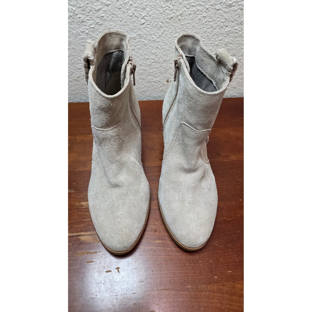 Coconuts‎ by Matisse Suede Ankle Boots Womens 7M Taupe Braided Booties